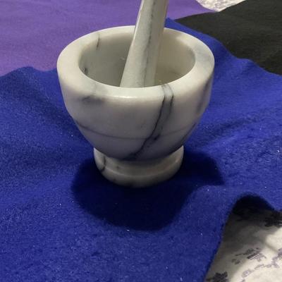 Vintage Marble Mortar and Pestle