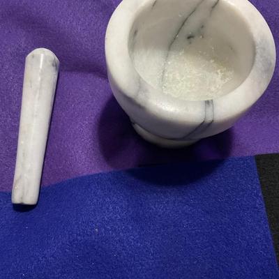 Vintage Marble Mortar and Pestle