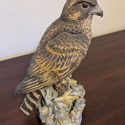 LE #58/1000 Gorham-Daito Hand Painted Hawk Approx 18" Tall