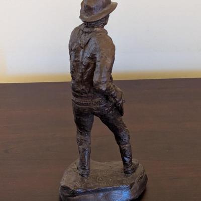 Signed Lawman Brass Figure Approx 18" Tall