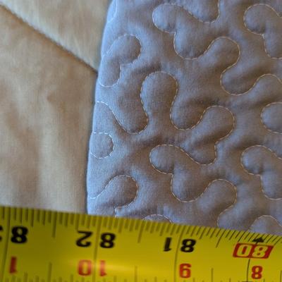 Approx 91" x 82" Pink Floral Quilt