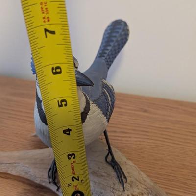 Vintage #4/100 Lester Braddock Blue Jay Bird Sculpture Figurine Signed