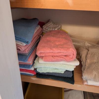 Linen Closet Assortment Of Towels & Linen