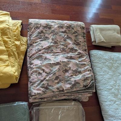 Assortment Of Blankets Quilts & Couch Cover