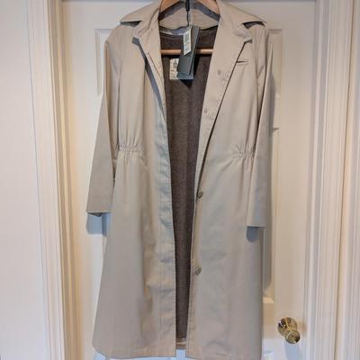 Vintage London Fog Maincoats Womens Trench Coat Khaki Removable Lining Size Medium Regular