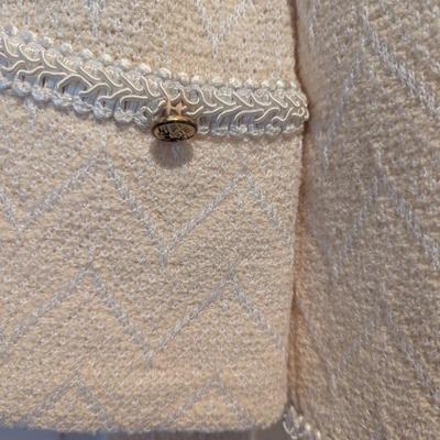 Vintage ILGWU Made In USA Crochet Knit Jacket & Skirt Size Small/Medium