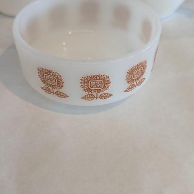 Vintage Corelle Golden Butterfly Hook Handle Cups Federal Glass Sunflower Pattern