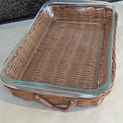 Vintage Glasbake Dishes With Lid & Baskets