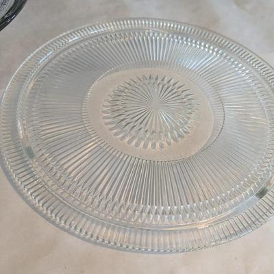 Glass Cake Stand & Dessert Plates