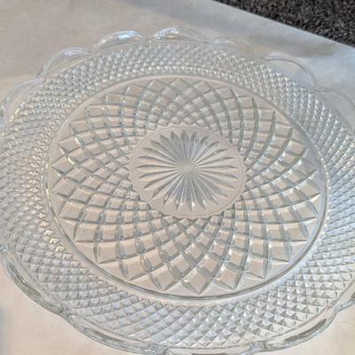 Glass Cake Stand & Dessert Plates