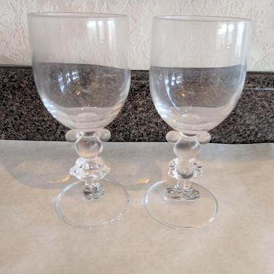 Antique Mickey & Minnie Mouse Wine Glasses