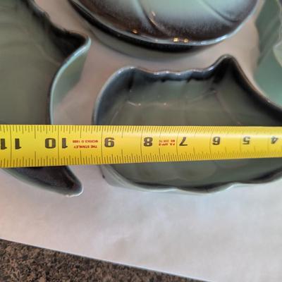 Vintage MCM Handmade Riogrande Ware Lazy Susan Rio Grande Aqua Turquoise Rare 1950s Dallas TX USA 19LS-T Chip and Dip