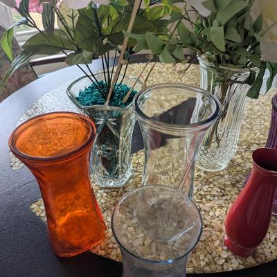 Assortment Of Vases and Artificial Flowers