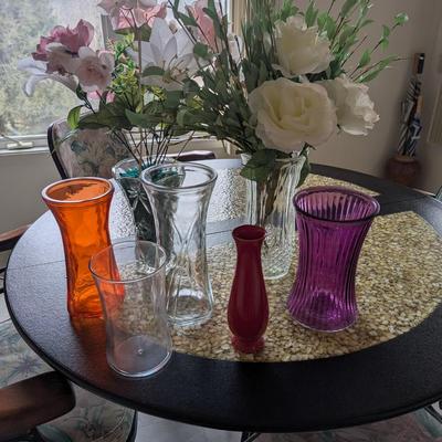 Assortment Of Vases and Artificial Flowers