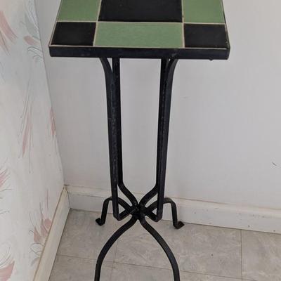 Tiled Plant Stand Table