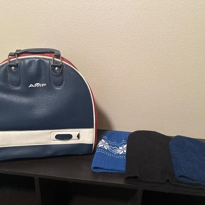 Bowling bag and winter hats