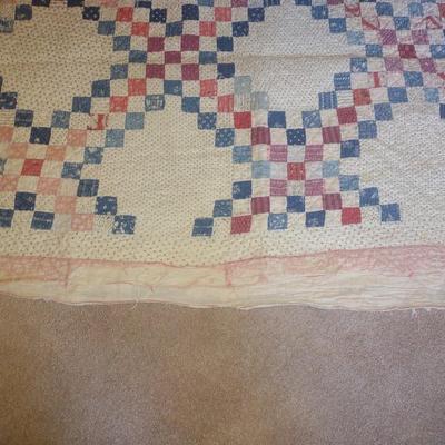 HANDMADE QUILT TOP AND QUILT