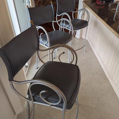 3 Padded Bar Chairs