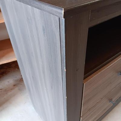 DOUBLE SIZE HEADBOARD WITH FRAME AND MATCHING NIGHT STAND