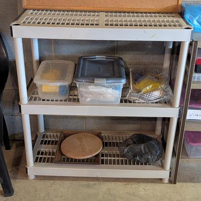 Approx 35" x 39" x 17 1/2" Plastic Shelving Unit