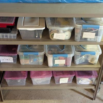 Approx 36 1/2" x 36" x 17 1/2" Metal Shelving Unit