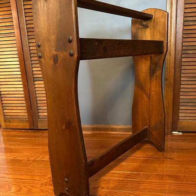 Vintage Wooden Blanket Quilt Holder