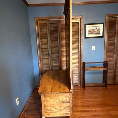 Vintage Wooden Dresser with Mirror