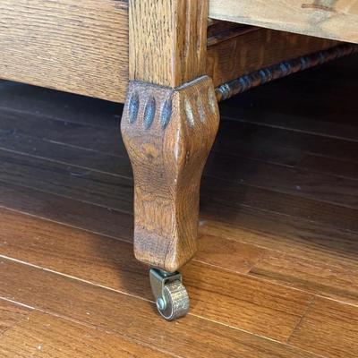 Vintage Wooden Dresser with Mirror