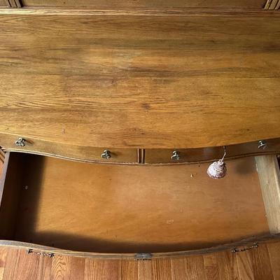 Vintage Wooden Dresser with Mirror