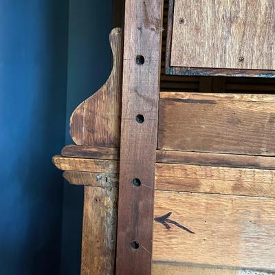 Vintage Wooden Dresser with Mirror