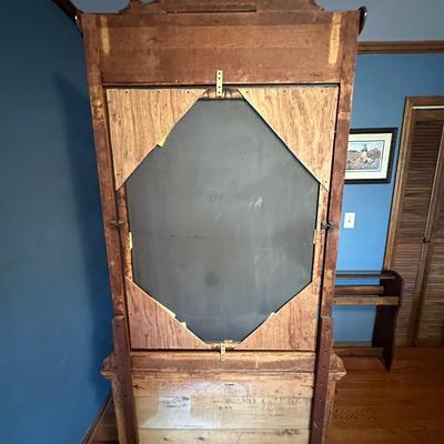 Vintage Wooden Dresser with Mirror