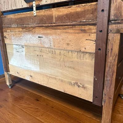 Vintage Wooden Dresser with Mirror