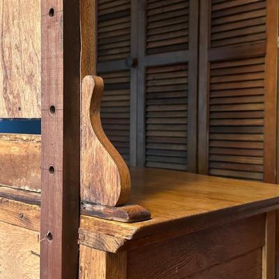 Vintage Wooden Dresser with Mirror