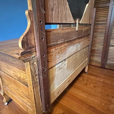 Vintage Wooden Dresser with Mirror