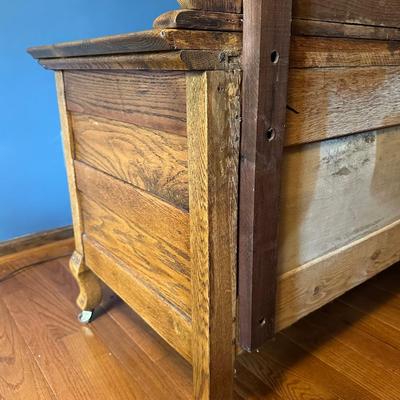 Vintage Wooden Dresser with Mirror