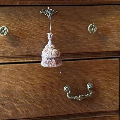 Vintage Wooden Dresser with Mirror