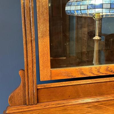 Vintage Wooden Dresser with Mirror