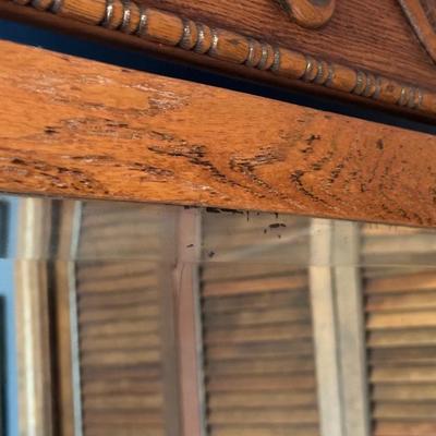 Vintage Wooden Dresser with Mirror