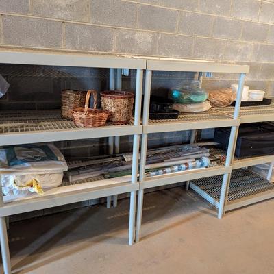 Approx (2) 36" x 24" x 56" - (1) 36" x 24" x 38 1/2" Shelving Units