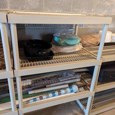 Approx (2) 36" x 24" x 56" - (1) 36" x 24" x 38 1/2" Shelving Units