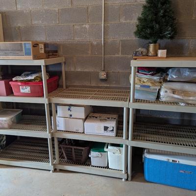 Approx (2) 36" x 24" x 56" - (1) 36" x 24" x 38 1/2" Shelving Units
