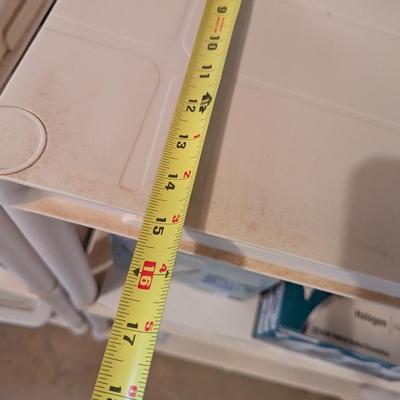 Pair Of Plastic Shelving Units Approx 27" x 15" x 36" Each