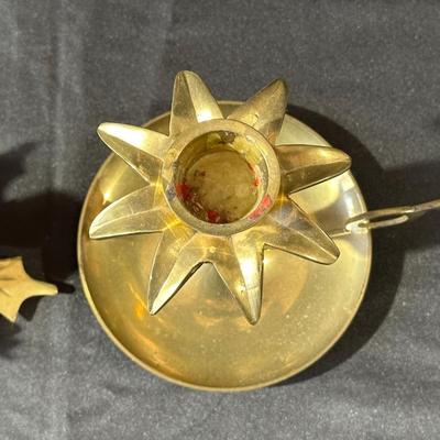 Lot of Vintage Brass Candle Holders, Bell and More!