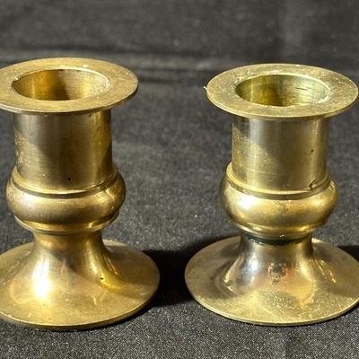 Lot of Vintage Brass Candle Holders, Bell and More!