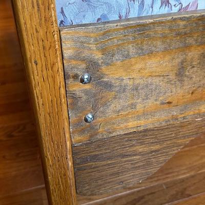 Vintage Wooden Headboard and Bed Frame