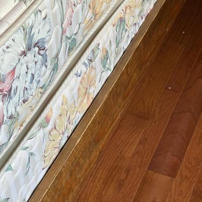 Vintage Wooden Headboard and Bed Frame