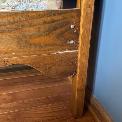 Vintage Wooden Headboard and Bed Frame