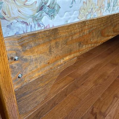 Vintage Wooden Headboard and Bed Frame