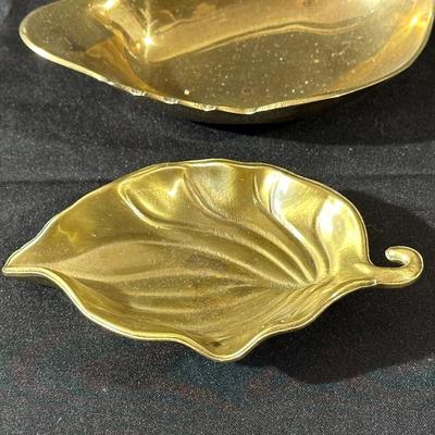 Lot of Vintage Brass Candle Holders and Trinkets