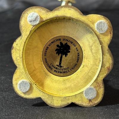 Lot of Vintage Brass Candle Holders and Trinkets